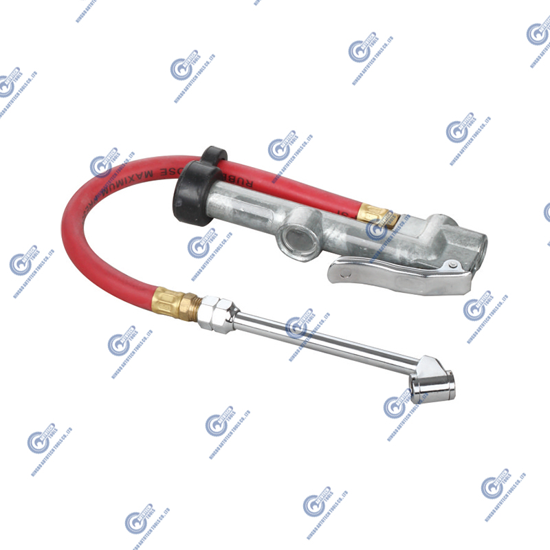Měřič pneumatiky TG-27 s dvojitým hlavovým vzduchem Chuck 15 ”vzduchová hadice 10-160 psi